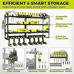 KAFAHOM Power Tool Organizer-8 Drill Holder Wall