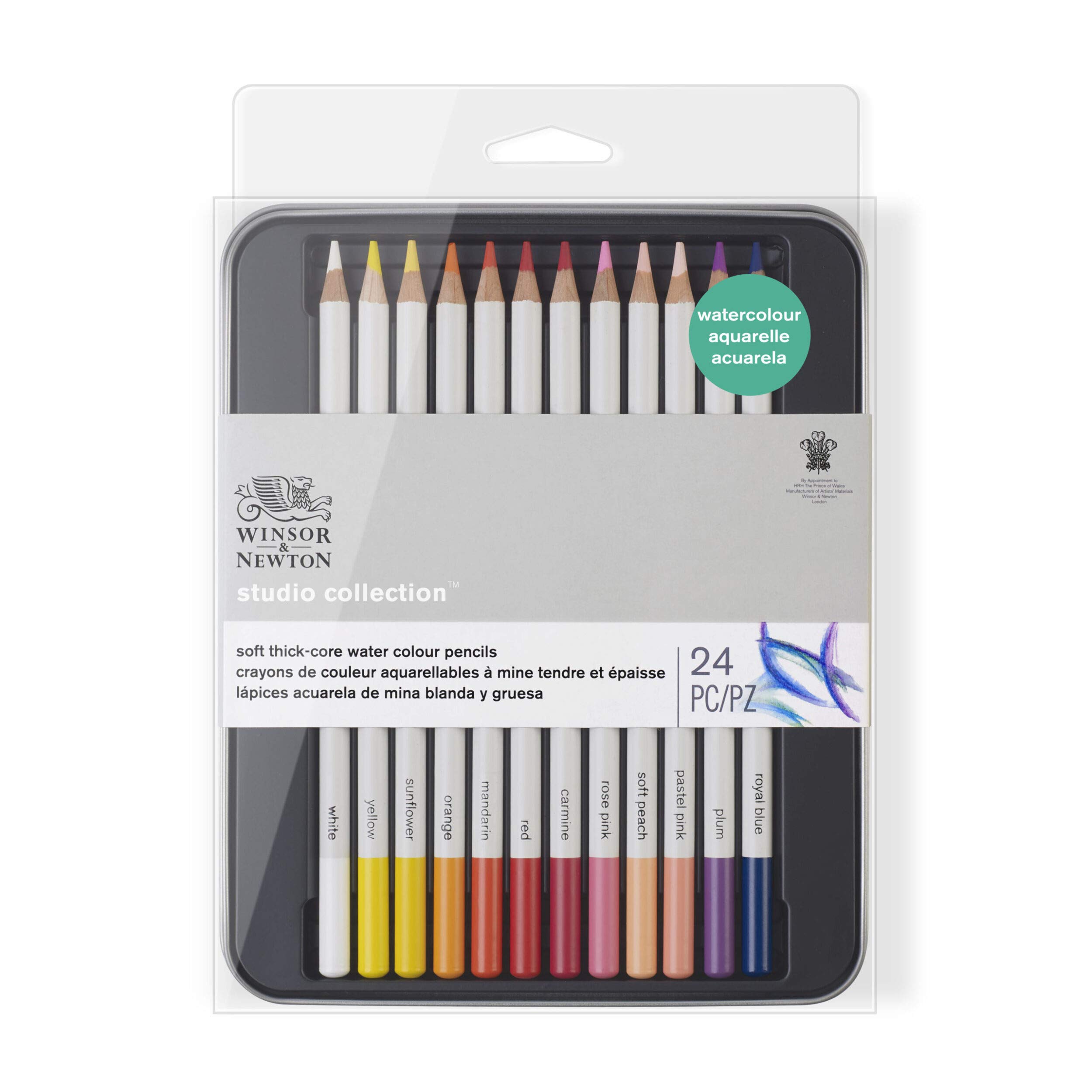 Winsor & Newton 490015 Studio Collection Water Colour Pencils - Set of 24
