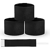 7x33 CM/2.75x13 Inch 3 PCS Captain Armbands, Black Elastic Arm Band | Adjustable Leader Armband Team Sport Soccer Armband Memorial Armband Funeral Mourning Band for Volleyball Basketball Team