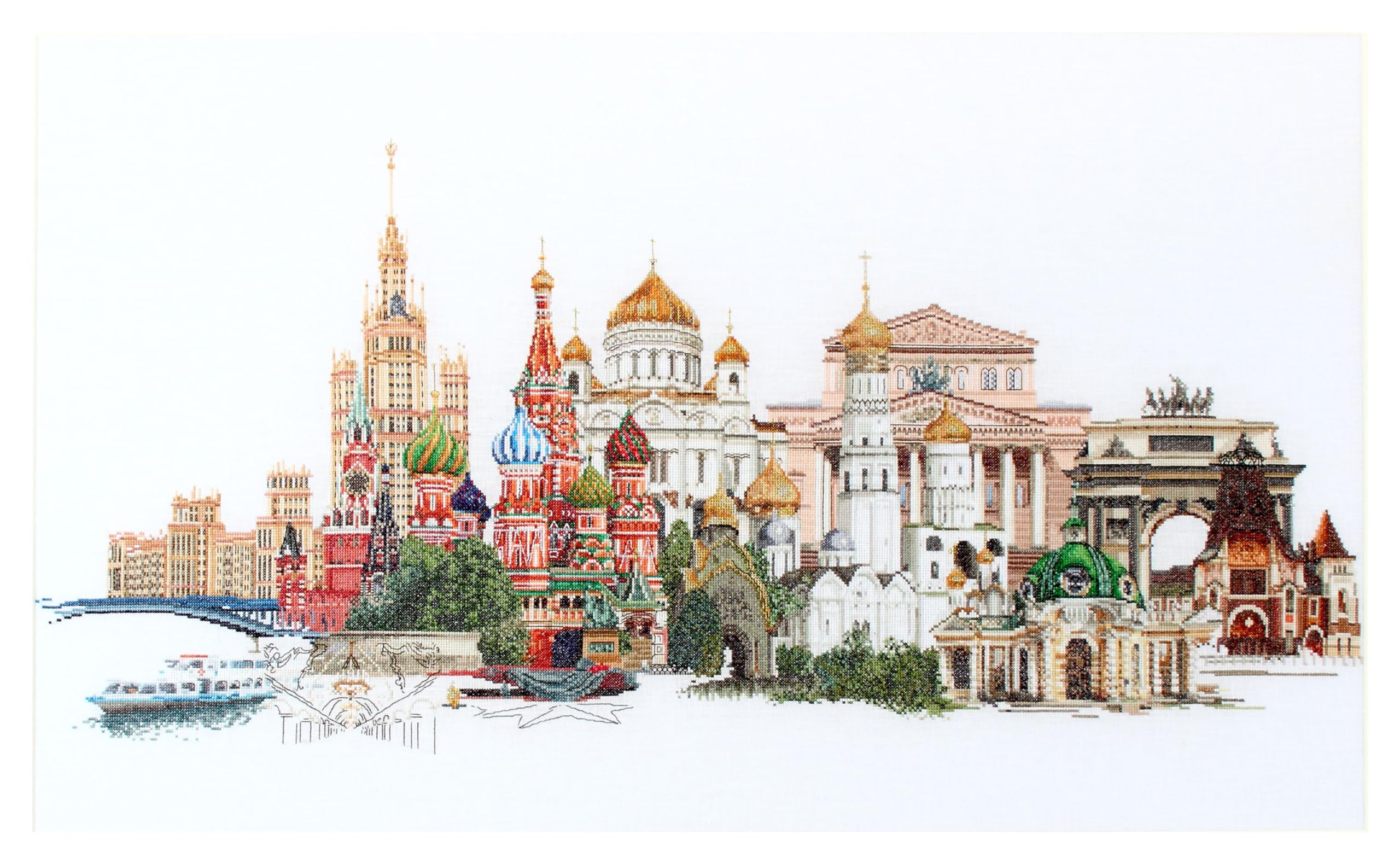 Thea Gouverneur Moscow On Aida Counted Cross Stitch Kit, 18 Count โ image 1