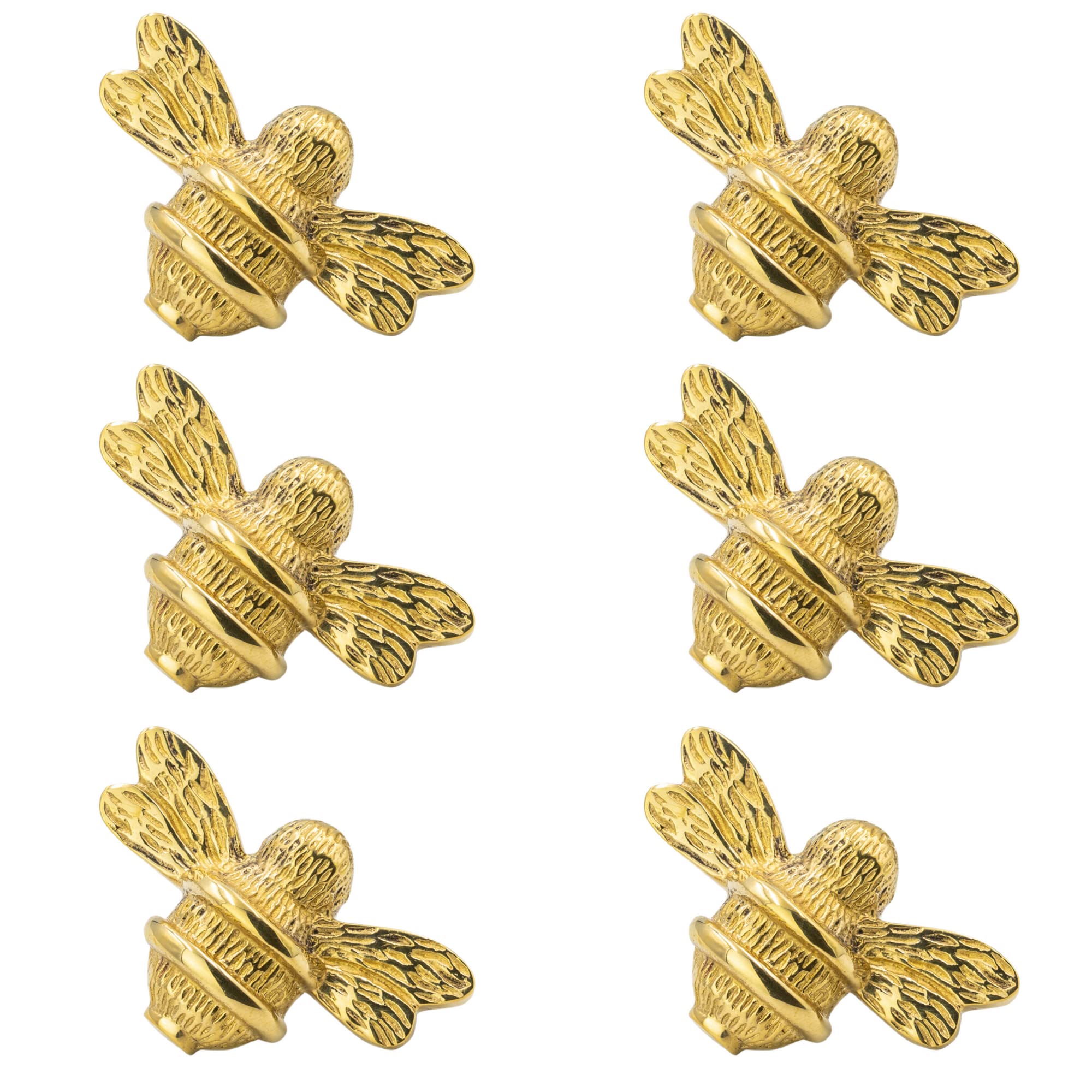 Brass bee 6 x Bumble Bee Drawer Knob | Drawer Handle | Bee Cabinet knob | Cupboards, Doors, Cabinets & Drawers (Gold)