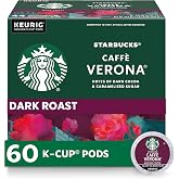 Starbucks K-Cup Coffee Pods, Dark Roast Hot or Iced Coffee, Caff&egrave; Verona, 60 Keurig Pods