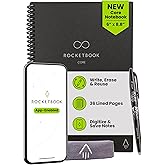 Rocketbook Core Reusable Smart Notebook, Lined Pages For School, Work and Creative Projects, Executive Size 6x8.8, Black - Pr