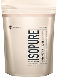 Isopure Zero Carb Protein Powder, 100% Whey Protein Isolate, Keto Friendly, Unflavored, 1 Pound (Packaging May Vary)
