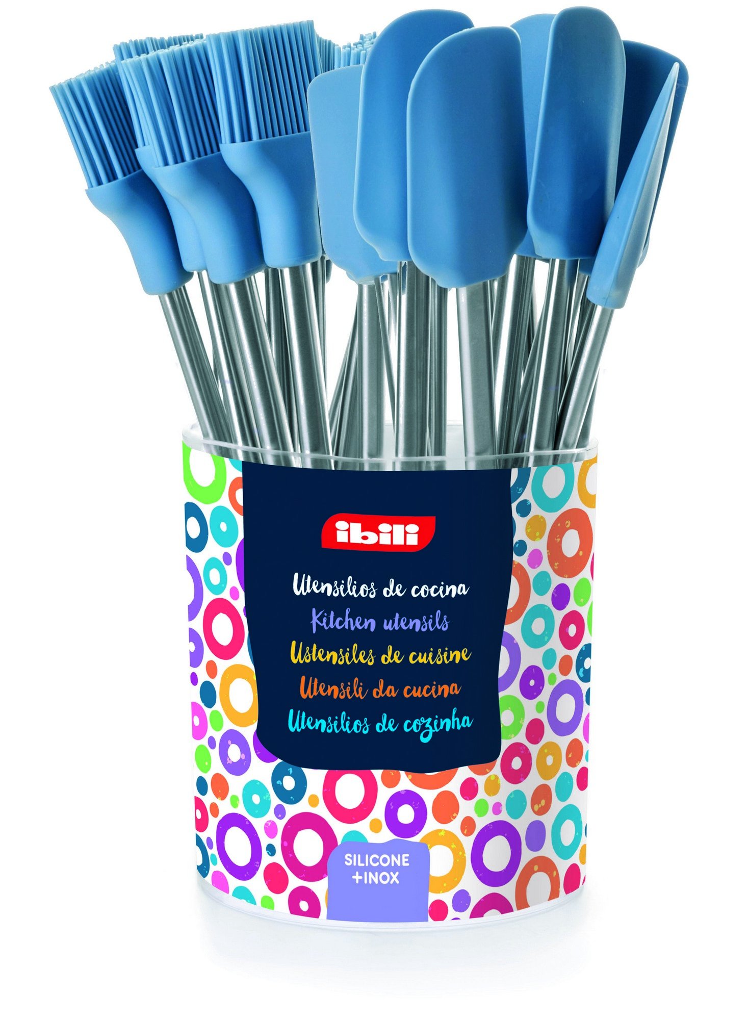 Ibili Pastry Brush and Spatula Set, Multi-Colour, 24-Piece