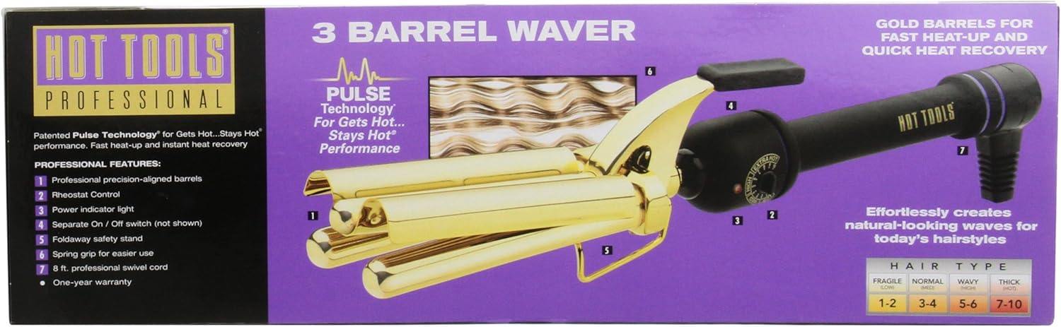 hot tools professional 3 barrel waver