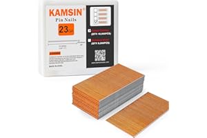 KAMSIN P630 Headless Pin Nails, 23 Gauge 1-3/16'' (30mm) Leg Length, Copper Coating, 10,000 PCS/Box, Pin Nails & Fasteners fo