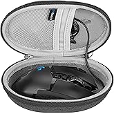 Geekria Mouse Case, Hard Shell Travel Carrying Case for Gaming Office Mouse, Compatible with Logitech G309 / G502 Hero / G502 X/G PRO X / G305 / G703 / G903 (Dark Gray)
