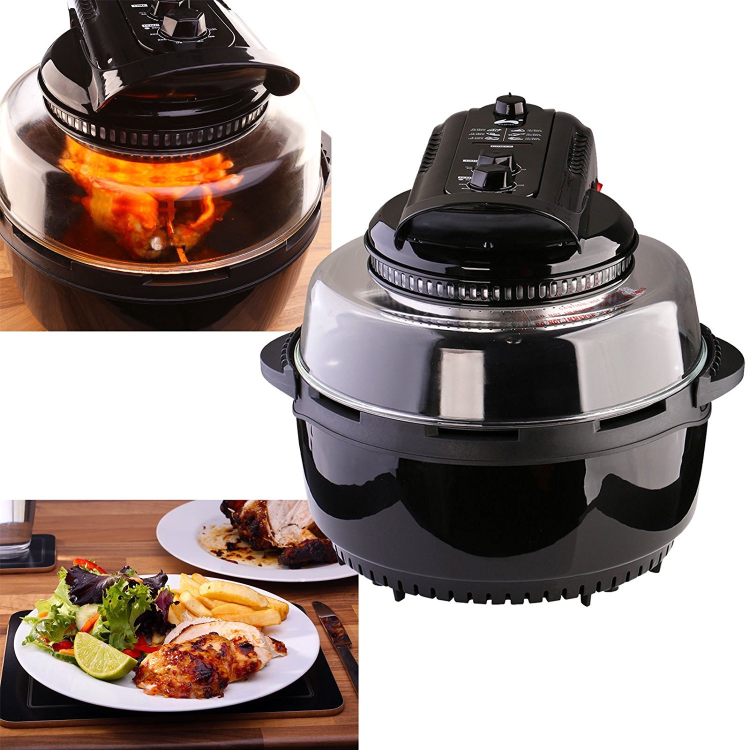 Halogen Rotisserie Air Fryer Oven Oil Free Cooking Amazon.co.uk Kitchen & Home
