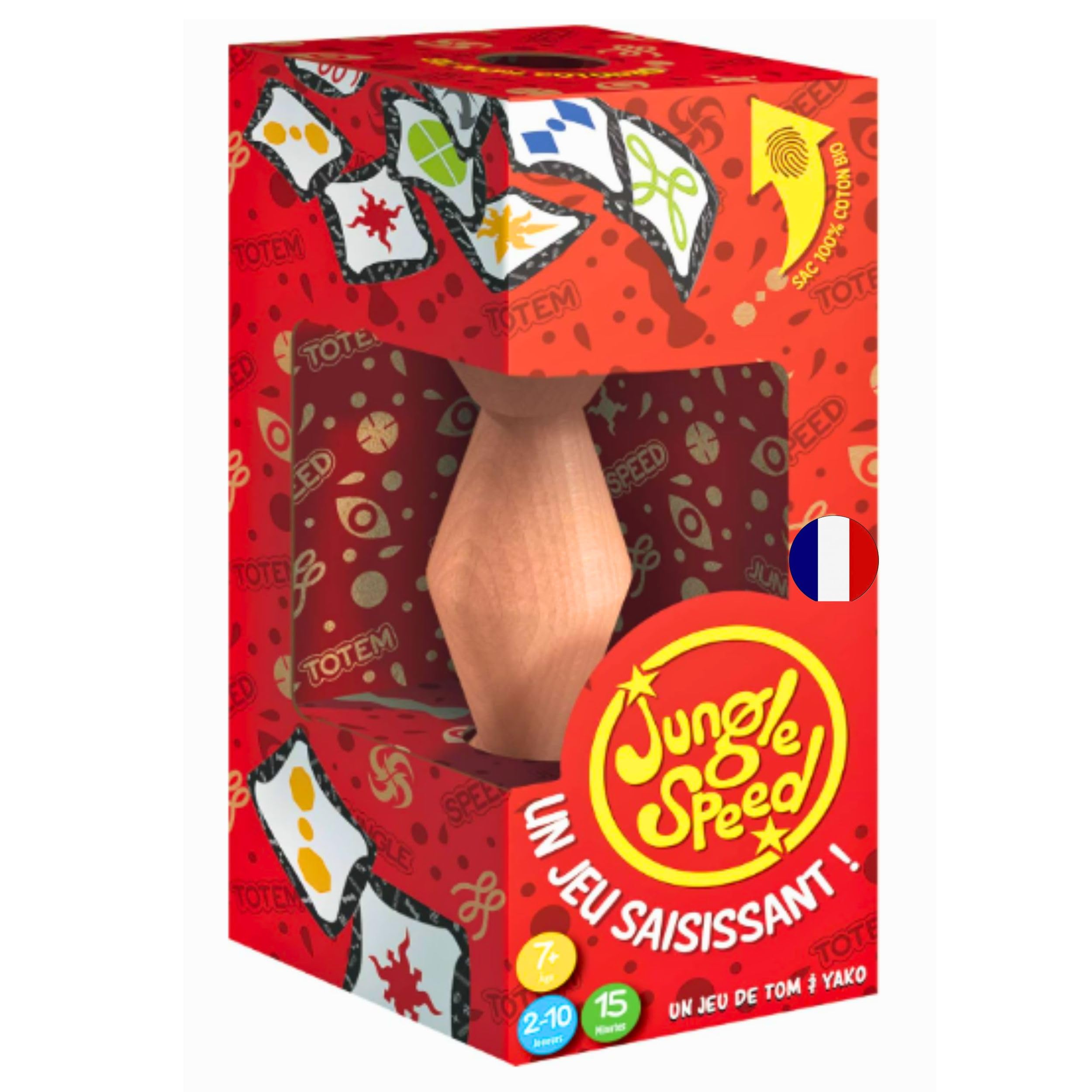 Jungle Speed Eco Design – Asmodee – Board Game – Ambiance Game – Speed Game – Observation Game - French Language