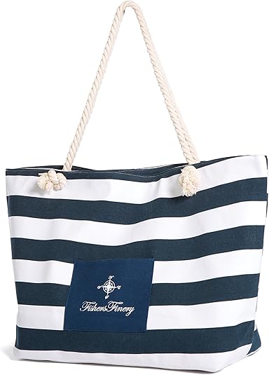 canvas beach tote with rope handles