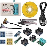 EZP2023 for New USB SPI Programmer Full Set + 12 Adapter Support 24 25 93 95 EEPROM Flash Bios Compatible with Windows EZP2019 (USB Programmer + 12 Adapter)