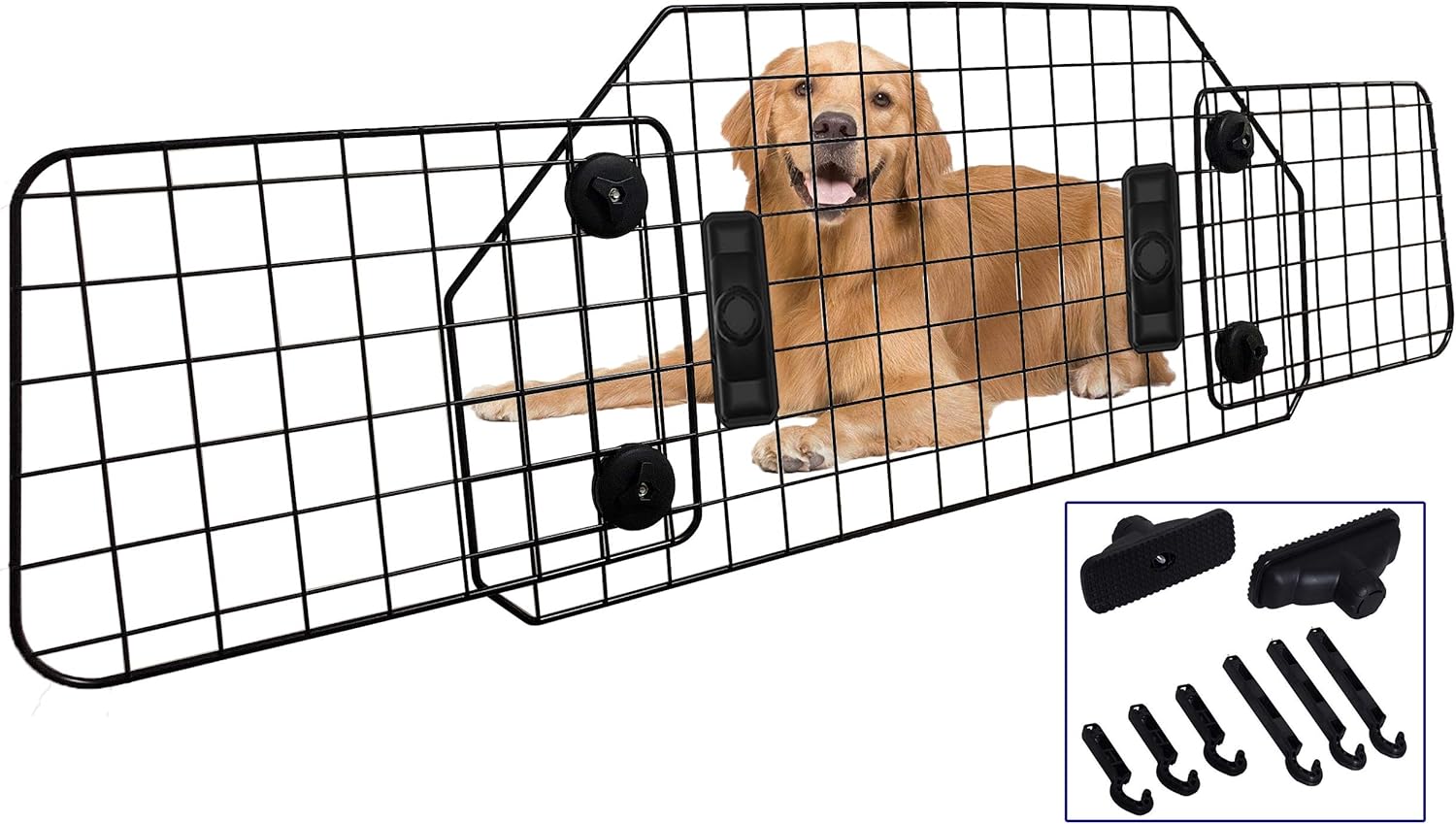C CASIMR HeavyDuty Dog Barrier, Adjustable to Fit Cars, SUVs, and