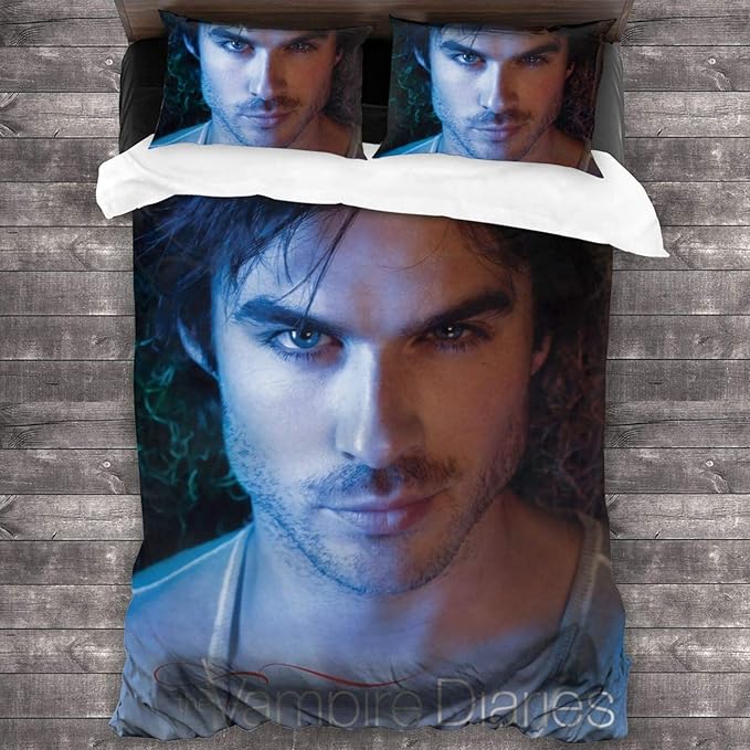 Yuanmeiju Parure de lit The Vampire Diaries 3 Piece Bedding Set 86"X70