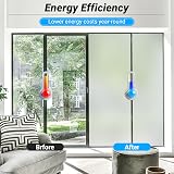 Funfox Frosted Window Film Privacy Vinyl 90x200cm Static Cling UV Protection view 4