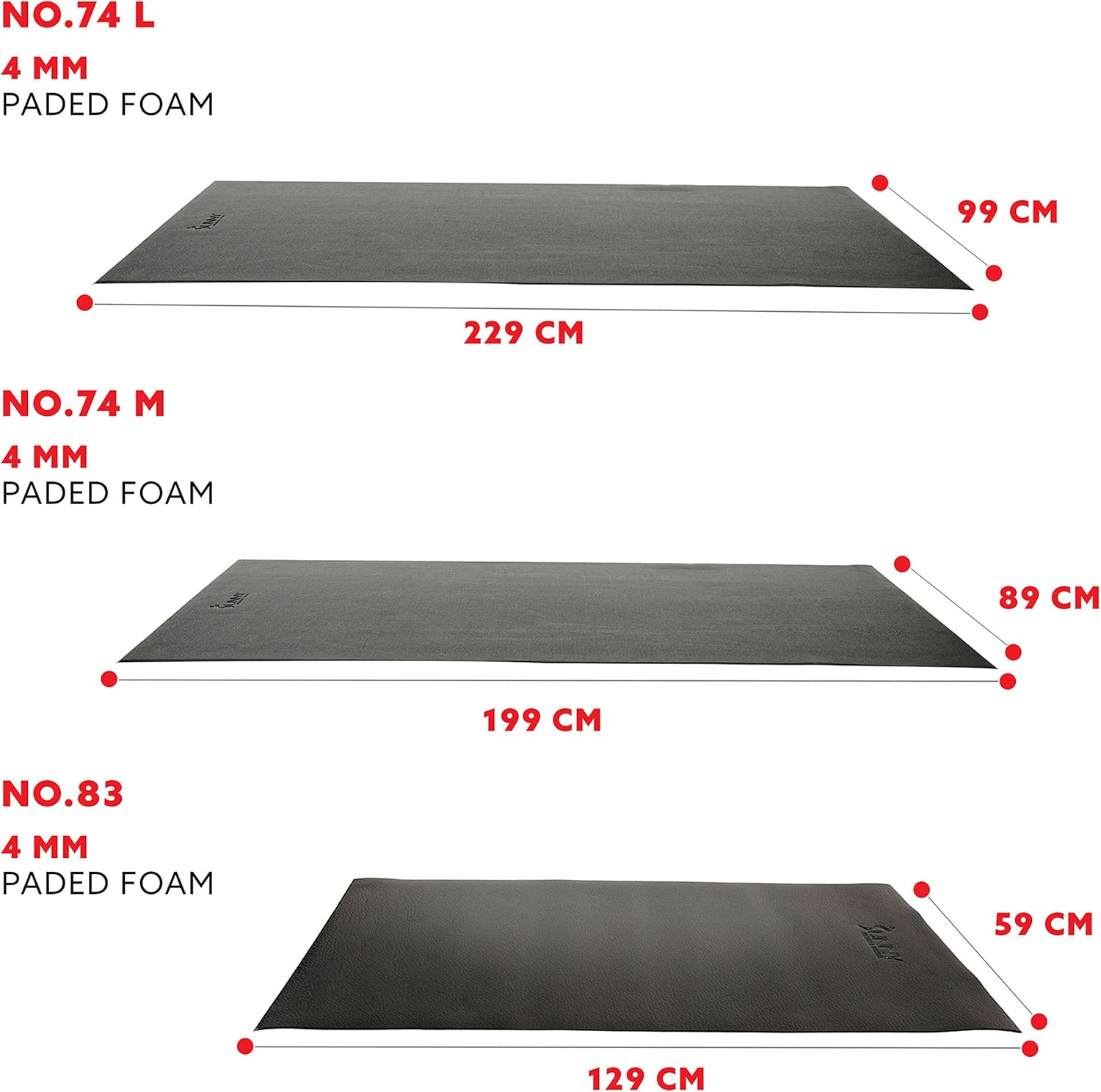 Sunny Health & Fitness NO. 083 Fitness Equipment Floor Mat, Black, 4' x 2' : Sports & Outdoors