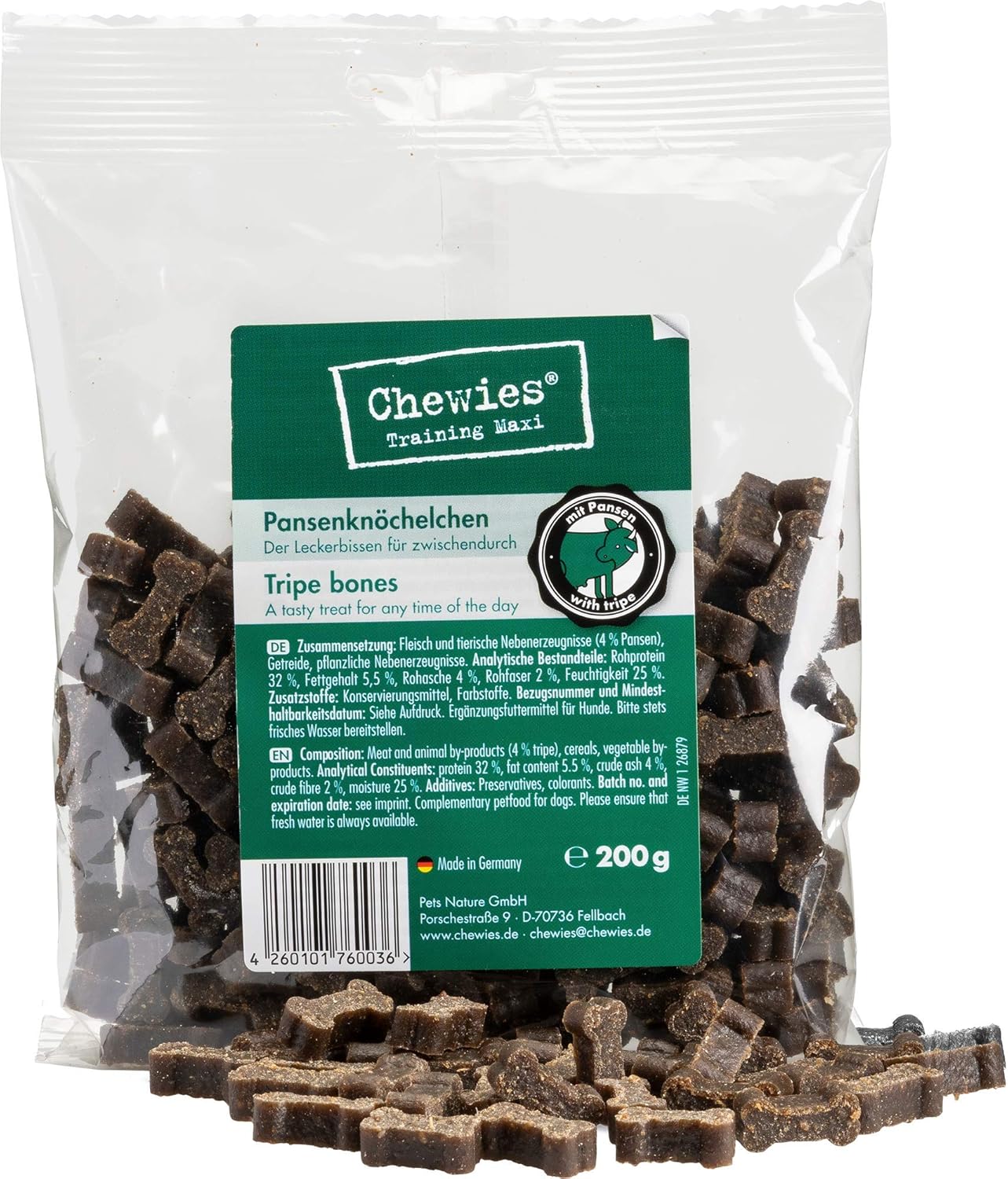 Chewies Dog Treats Maxi Mix 1 Beef, Pansen & Poultry Ankle Training, 3 x 200 g, Meat Softies without Sugar - Image 3