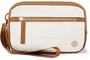 Sunpour Wristlet Wallets for Women Nylon Quilted Iris Wallet Credit Card Holder with 3 Zipper Purse for Travel Clutch Wallet