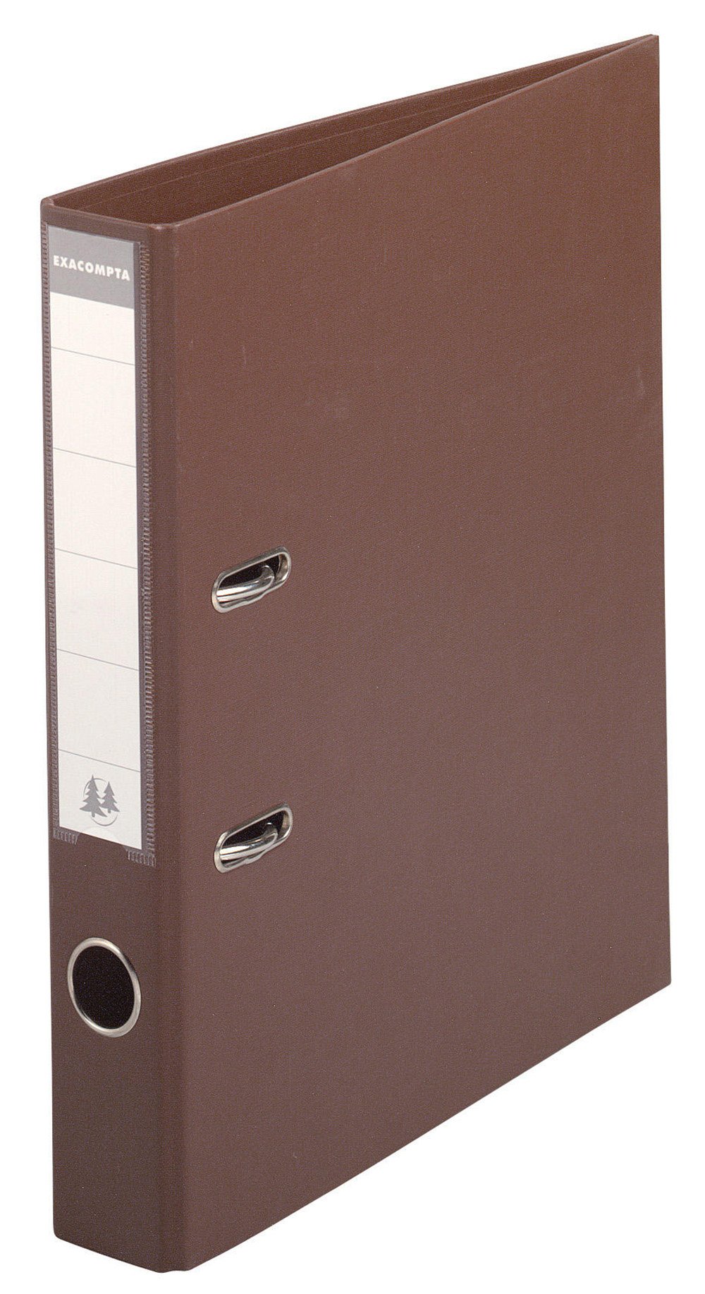 Exacompta - Ref 53546E - Prem'Touch PVC Lever Arch File - 320 x 290mm in Size, 2 Rings, Can Hold A4 Documents, 50mm Spine, 55mm Rings, FSC-Certified - Brown Cover