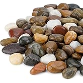 Mr. Fireglass Polished Pebbles Decorative Natural Stones Mixed Aquarium Gravel River Rocks for Landscaping, Vase Filler, Fish