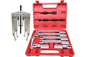 HQSSWUCH Gear Puller Set, 3 in1 Heavy Duty Bearing/Pulley Puller Kit, Lengthening Styles Cr-V Steel Gear Puller Tool for Removal Bearing, Gear, Pulley, Flywheel. Red