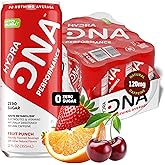 HYDRADNA- Clean Performance Drink, Zero Sugar | For Natural Fuel, Alertness, Boost, Stamina,120 mg Organic Caffeine, Natural Flavors, Zero Sucralose, Clean Ingredients (12 Pack) (12 Pack, Fruit Punch)
