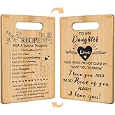 Daughter Birthday Gifts,Daughter Gifts from Mom Dad Parents,Best Birthday Mother's Day Gifts for Daughter,Unique Engraved Cutting Board Present,Wedding Christmas Gifts for Daughter