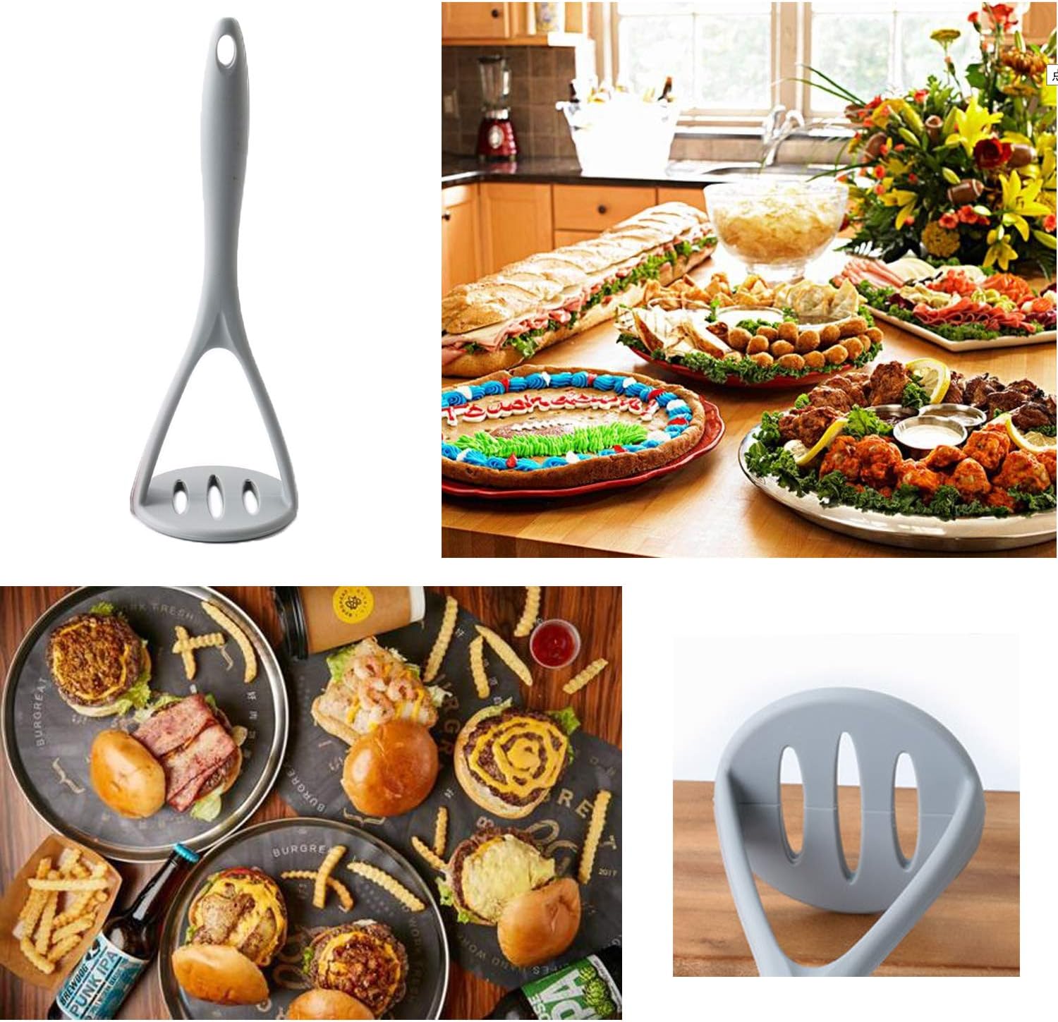 For Non Stick Pans Cookware Mashed Potatoes Masher Silicone Kitchen Utensils Gadgets Fruit Vegetable Tools Houseofrd Com