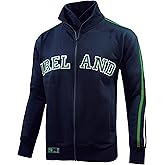 Malham USA Men's Double Collar Ireland Retro Jacket with Zipper