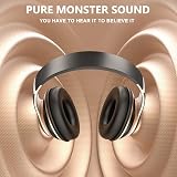 Rebocico Bluetooth Headphones Over Ear 65 Hrs Playtime 6 EQ Modes FM SD view 2