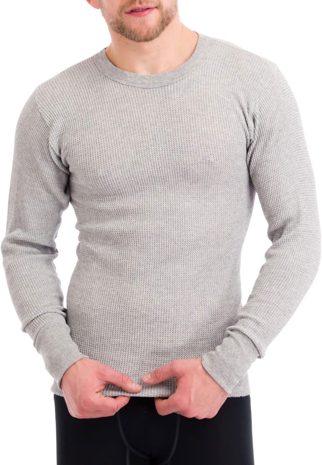Essential Apparel Men's Old School Waffle Knit Thermal Top