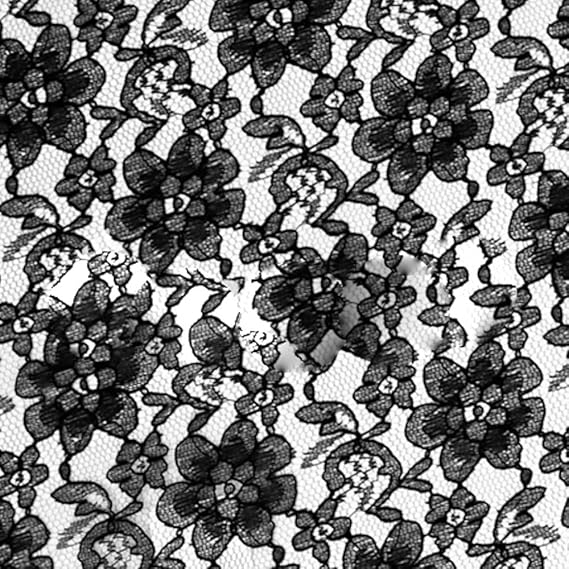 Amazon Com Black Raschel Lace Fabric Sold By The Yard Fb