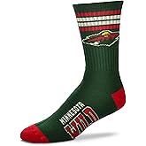 For Bare Feet NHL unisex-child 4 Stripe Deuce Crew Nhl