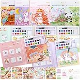 AmazingSpark 5 Pcs Paint with Water Coloring Books for Kids with Bookmarks, Watercolor Painting Sets for Toddler Activities for Kids Ages 3-5 4-8, Arts and Crafts Drawing Activities Gifts