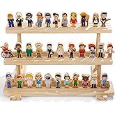 Kathfly 36 Pcs Wooden Community Helpers Community Wooden Toy Preschool Little Professionals Block Character Set Multicultural Career Figurines Creative Play Social Emotional Learning Wood People Toy