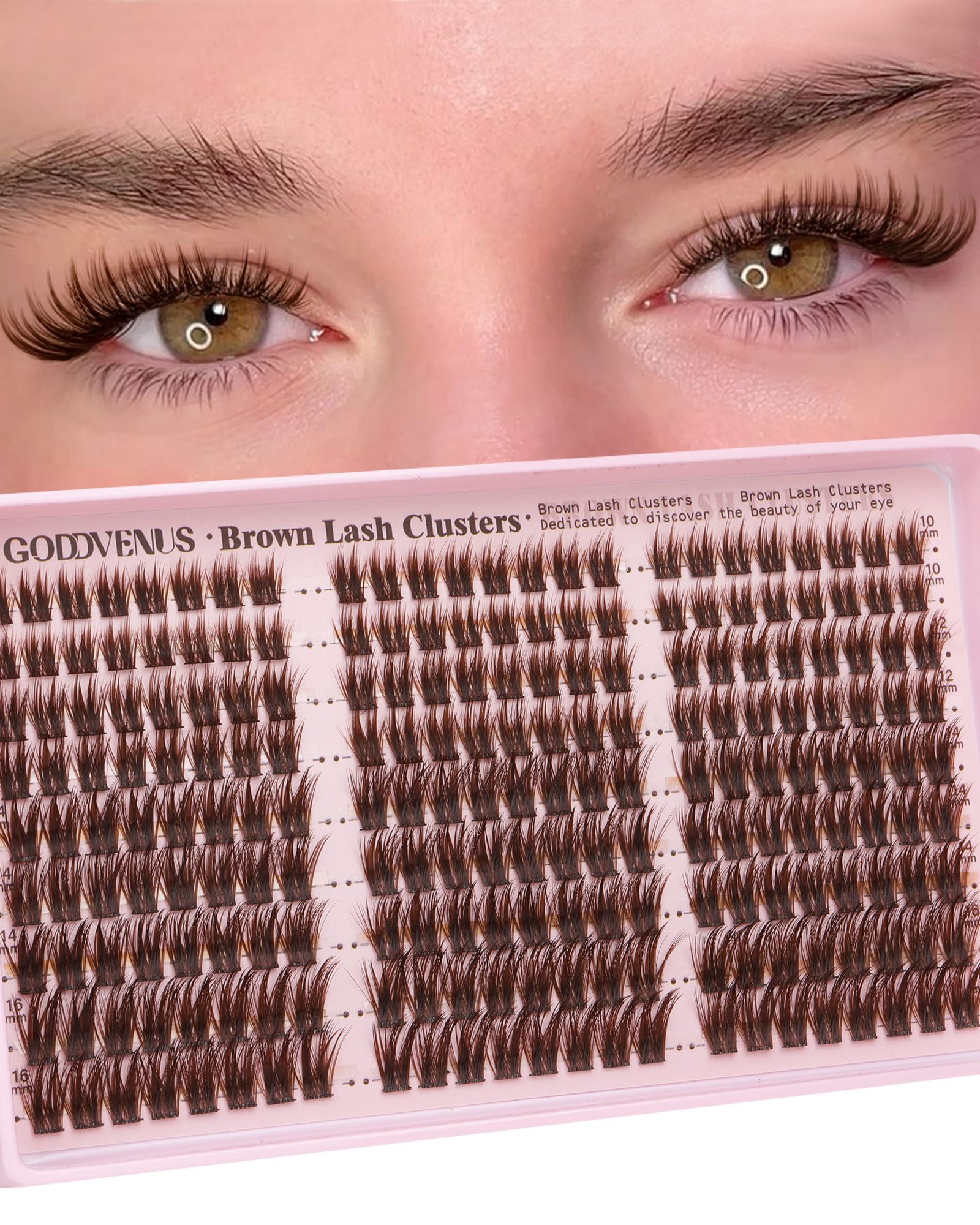Goddvenus Brown Wispy Lash Clusters Manga Eyelashes