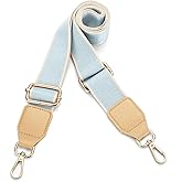 Hamdecro Purse Straps Replacement Crossbody, Universal Wide Shoulder Strap for Bags Adjustable Straps for Handbags, Gold Buckle - Light Blue