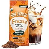 Four Sigmatic Organic Focus Mushroom Ground Coffee | Dark Roast, Organic Coffee with Lion's Mane & Chaga Mushroom for Mental 