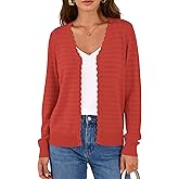 PRETTYGARDEN Lightweight Cardigans for Women Trendy Cozy Fall Fashion Long Sleeve Button V Neck Soft Knit Spring Sweater Tops