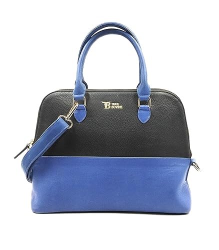 True Bovine Cherry Satchel in Blue & Black Color