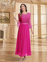 Wedtrend Women's Bridesmaid Dresses, 3/4 Flared
