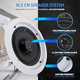 Pyle Pair 16.5 cm In-Wall In-Ceiling 2-Way Speaker White view 3