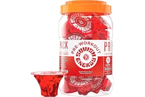 Squish Energy Pre-Workout Shots – Fast-Acting Energy Gel with Caffeine, Beta-Alanine & Citrulline – 12 Count Clean Plant-Based Preworkout Supplement for Endurance, Focus & Pump– Fruit Punch Flavor