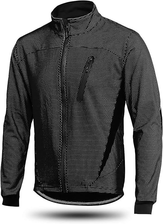 Pven Mens Cycling Jacket Winter Waterproof Breathable, Thermal Fleece