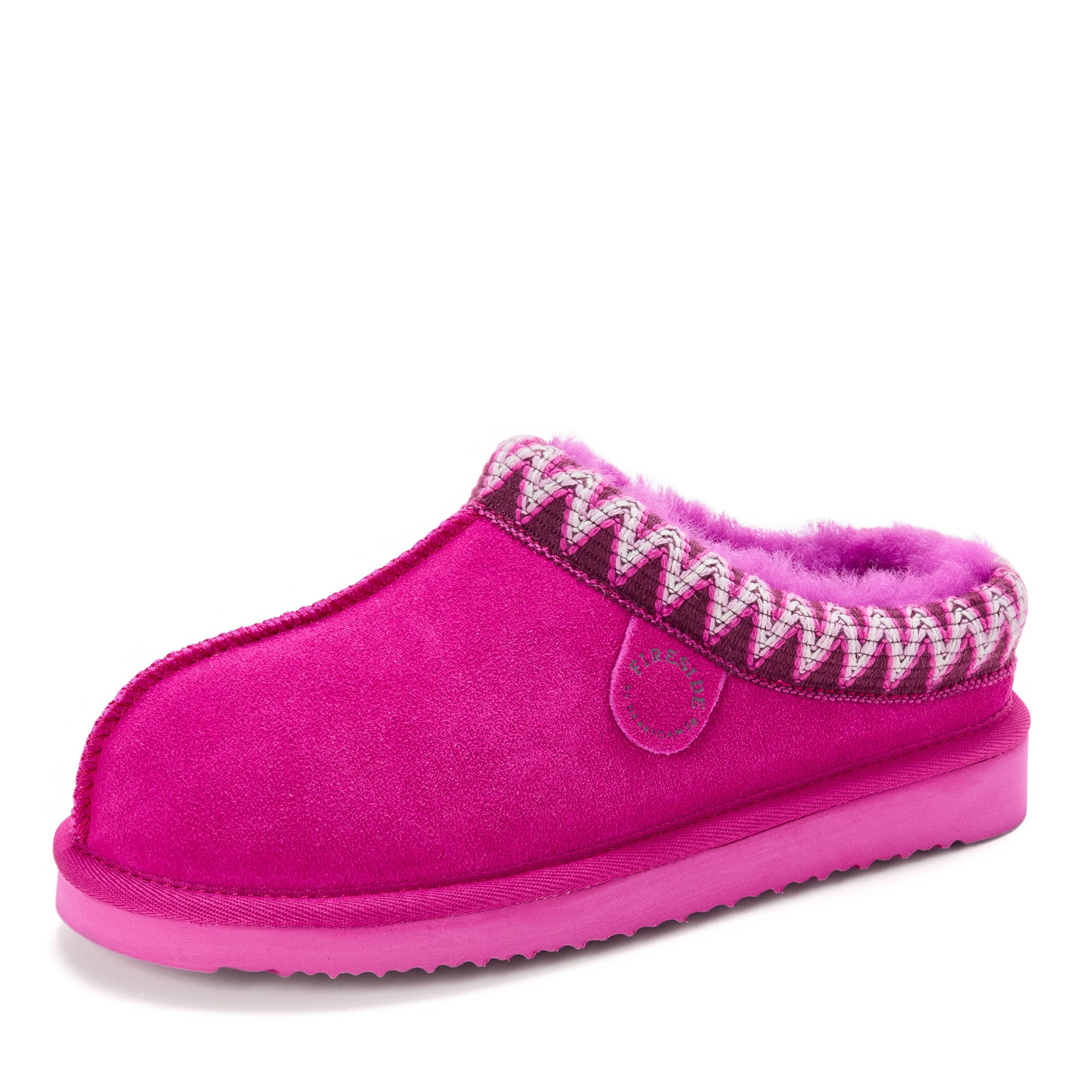 Greta Genuine Shearling Clog with Taping, Mystic Purple, 9 Image