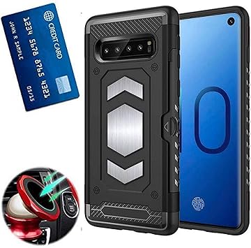 Vena Galaxy S10 Plus Wallet Case Flip Leather Cover Card Slot Holder Space Gray Pc Black Tpu Black Leather Walmart Com Walmart Com