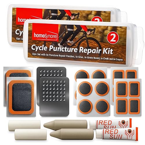 SOL 20pcs Cycle Puncture Repair Kit, Bike Tyre, MTB Tire Self-Adhesive Patches and Glue Accessories for Bicycle Puncher Inner Tube, Rubber Scabs for Road Cyclists, Lightweight for Easy Repairs