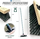 TDBS 11.5" Sweeping Brush Outdoor Broom with 120cm Metal Handle view 6