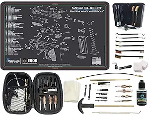 EDOG Smith &amp; Wesso M&amp;P Shield (Exploded View) PPistol Cleaning Mat &amp; Range Warrior Handgun Cleaning Kit &amp; E.D.O.G. Tac Pak Cleaning Essentials