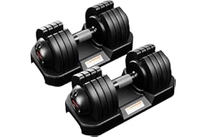 ALTLER 52LBS Single/Pair Adjustable Dumbbells Set Premium Rubber Coated Dumbbell Set with Secure Locking Mechanism for Safe & Customizable Strength Training